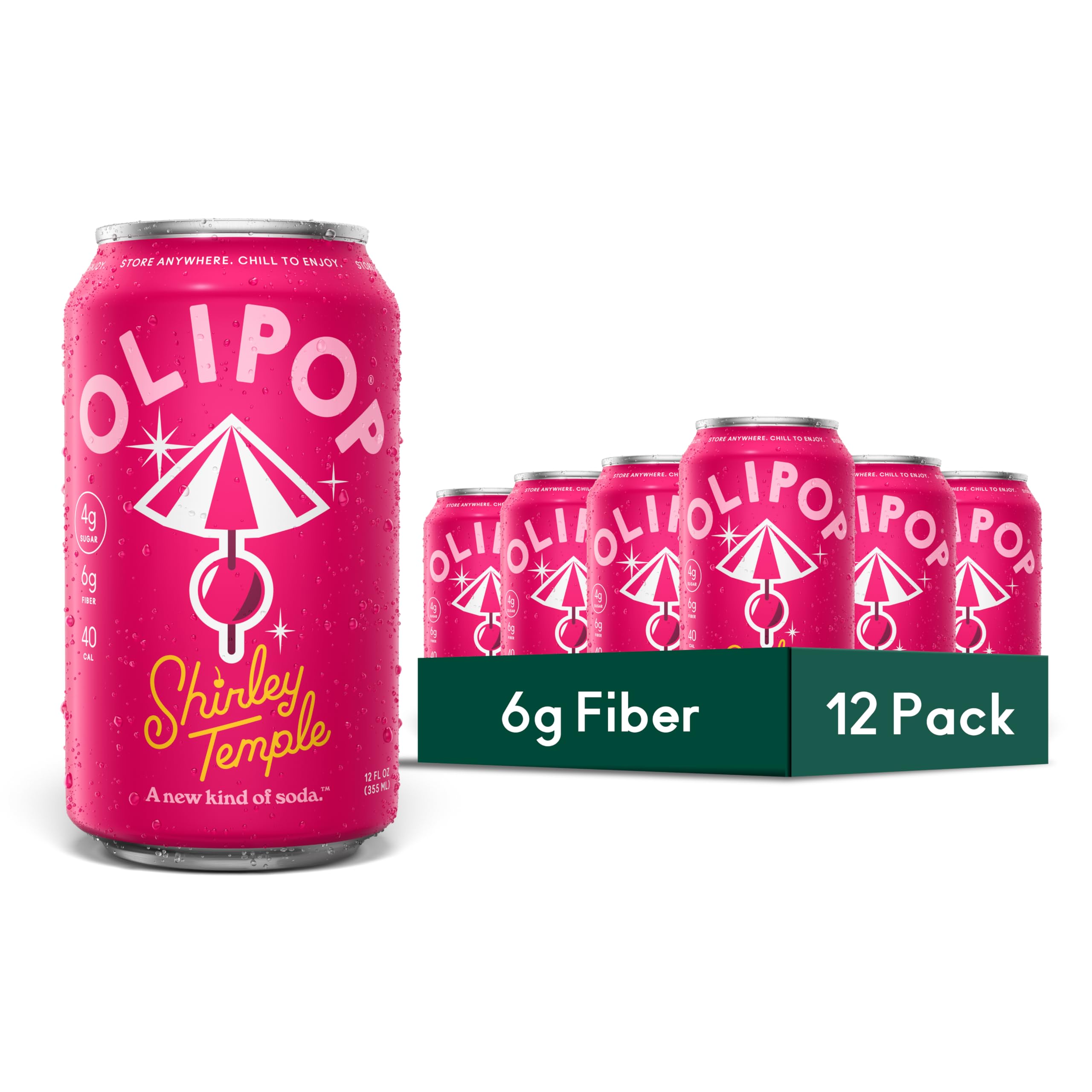 Amazon.com : OLIPOP Prebiotic Soda Pop, Shirley Temple, Pantry